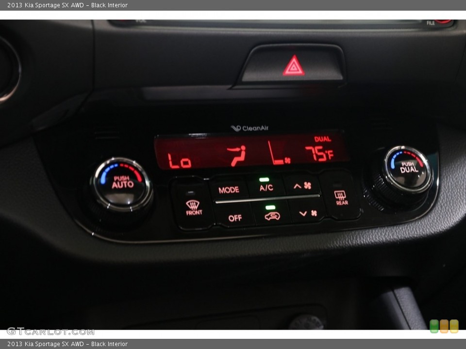 Black Interior Controls for the 2013 Kia Sportage SX AWD #138412463