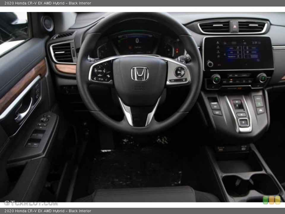 Black Interior Dashboard for the 2020 Honda CR-V EX AWD Hybrid #138415050