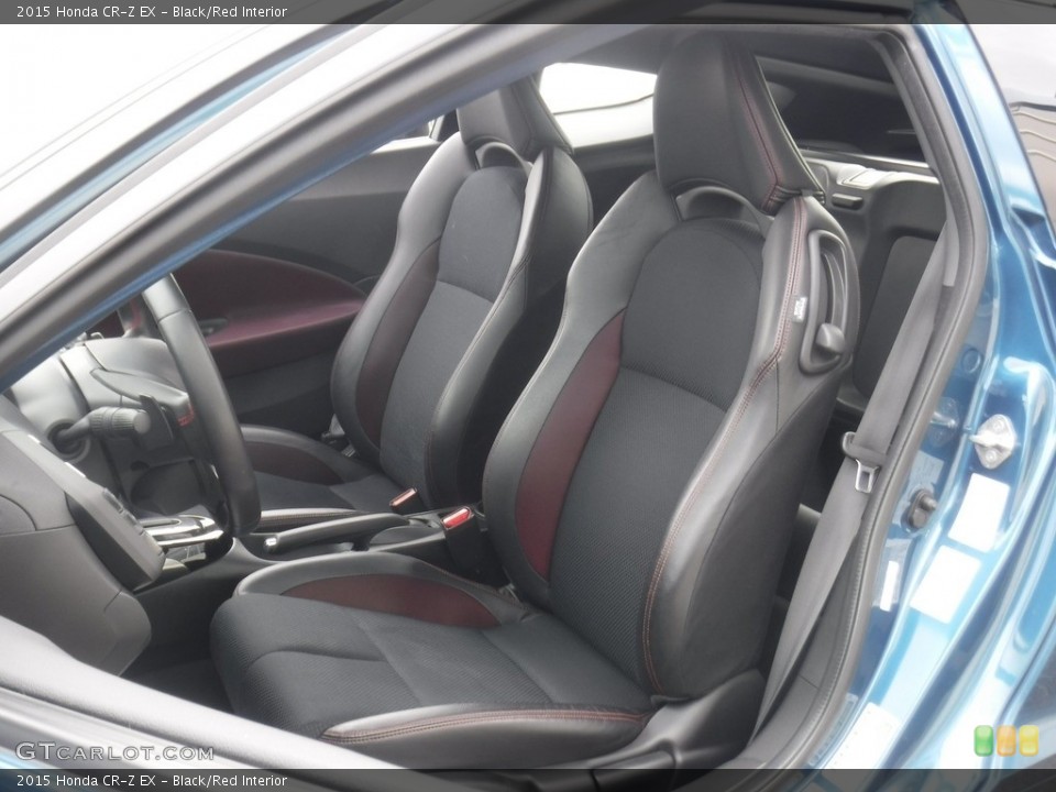 Black/Red Interior Front Seat for the 2015 Honda CR-Z EX #138424564
