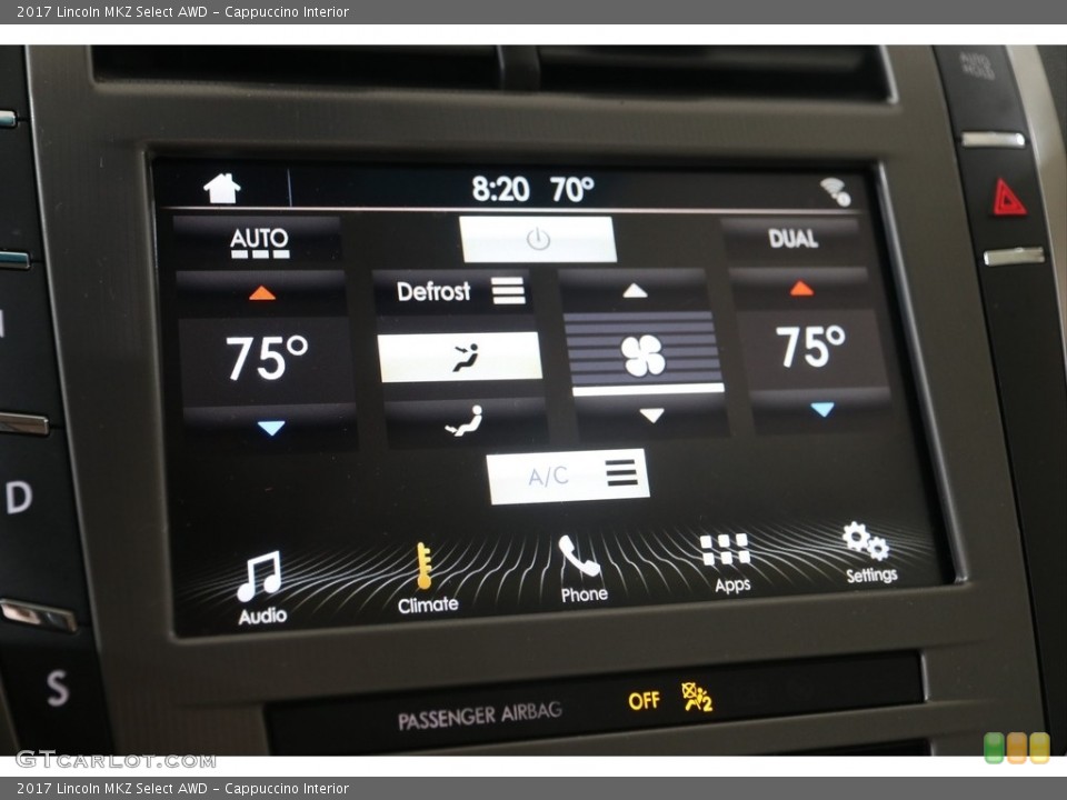 Cappuccino Interior Controls for the 2017 Lincoln MKZ Select AWD #138427831