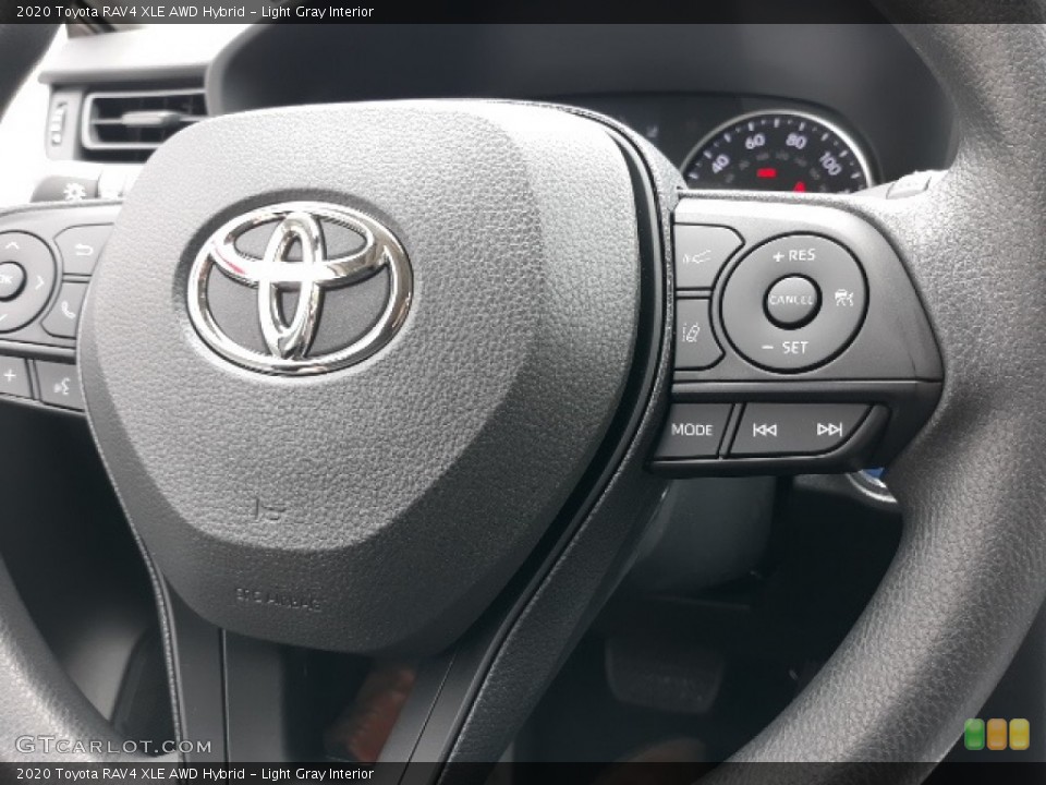 Light Gray Interior Steering Wheel for the 2020 Toyota RAV4 XLE AWD Hybrid #138429134