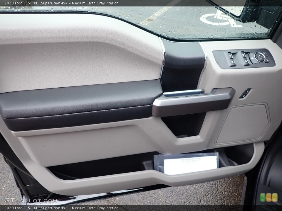 Medium Earth Gray Interior Door Panel for the 2020 Ford F150 XLT SuperCrew 4x4 #138430147