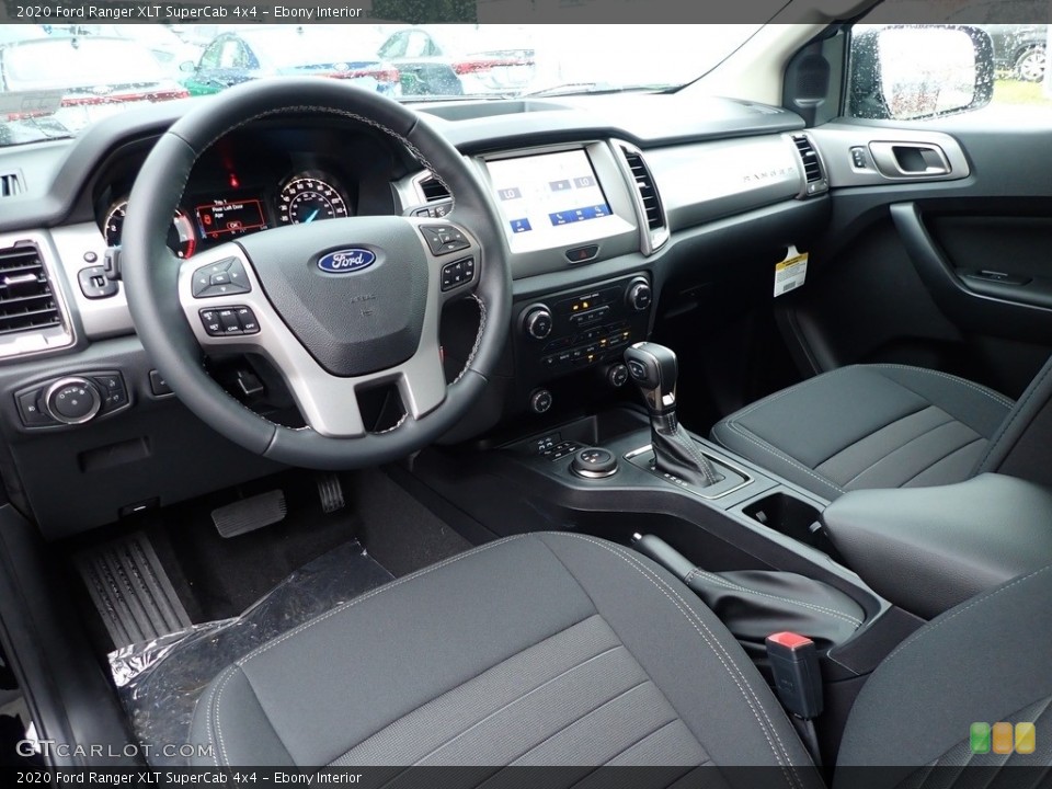 Ebony Interior Photo for the 2020 Ford Ranger XLT SuperCab 4x4 #138430627