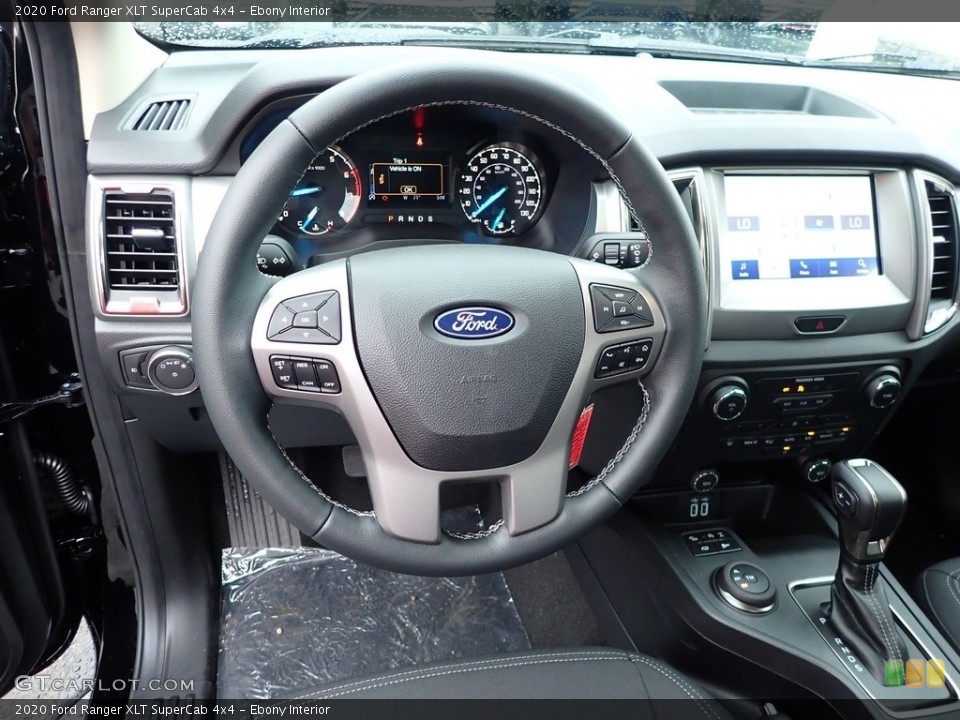 Ebony Interior Steering Wheel for the 2020 Ford Ranger XLT SuperCab 4x4 #138430642