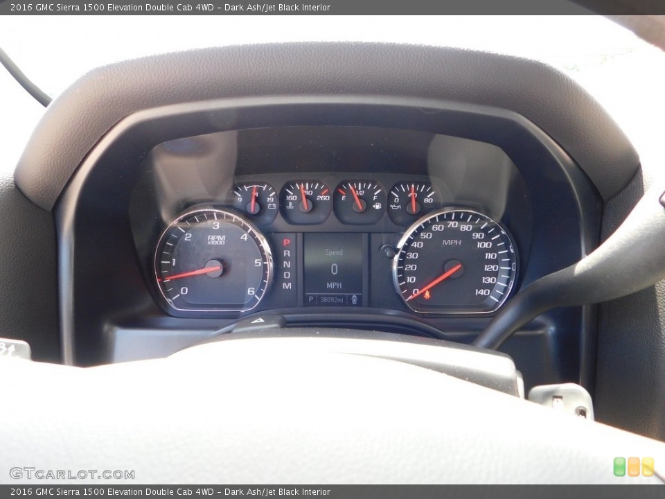 Dark Ash/Jet Black Interior Gauges for the 2016 GMC Sierra 1500 Elevation Double Cab 4WD #138432144