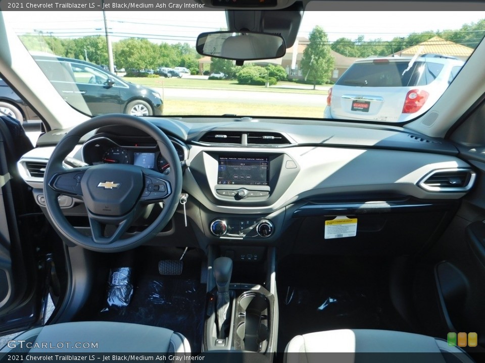 Jet Black/Medium Ash Gray Interior Dashboard for the 2021 Chevrolet Trailblazer LS #138434649