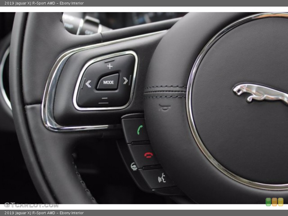 Ebony Interior Steering Wheel for the 2019 Jaguar XJ R-Sport AWD #138436296