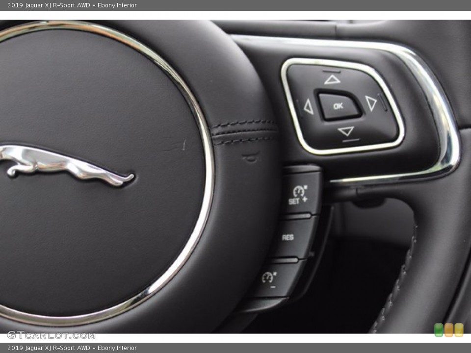 Ebony Interior Steering Wheel for the 2019 Jaguar XJ R-Sport AWD #138436314
