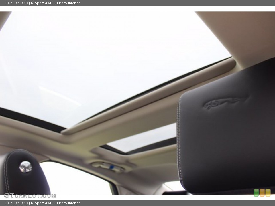 Ebony Interior Sunroof for the 2019 Jaguar XJ R-Sport AWD #138436335