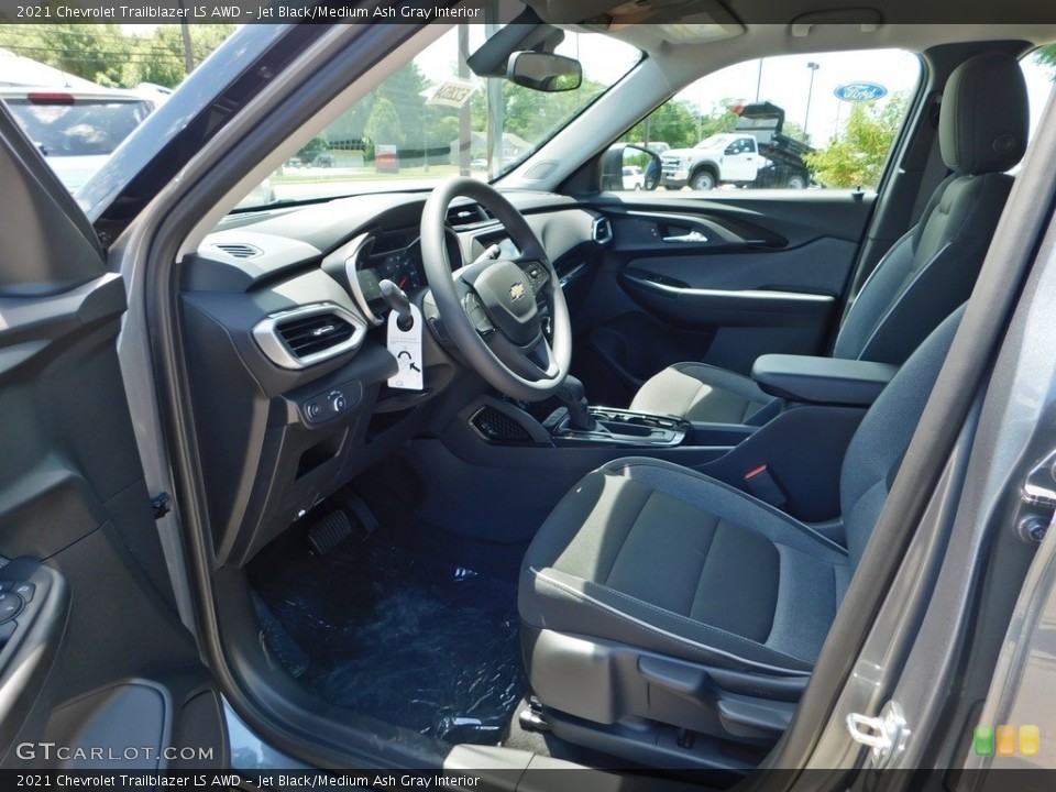 Jet Black/Medium Ash Gray Interior Front Seat for the 2021 Chevrolet Trailblazer LS AWD #138437041