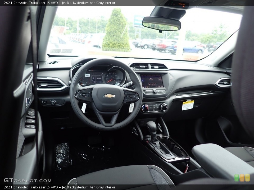 Jet Black/Medium Ash Gray Interior Dashboard for the 2021 Chevrolet Trailblazer LS AWD #138439785