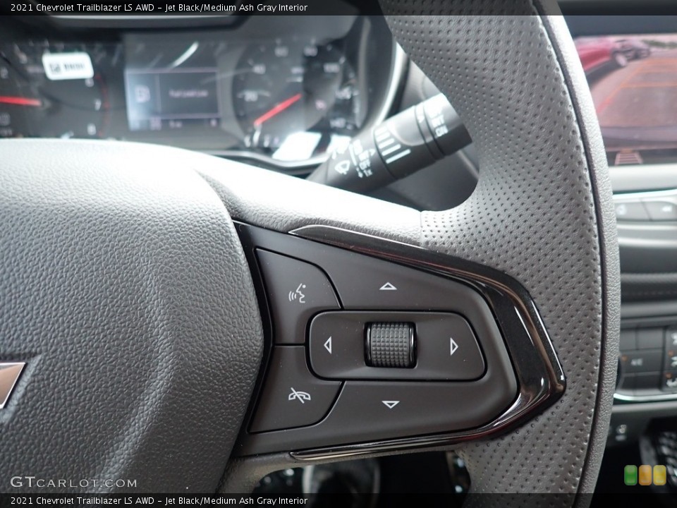Jet Black/Medium Ash Gray Interior Steering Wheel for the 2021 Chevrolet Trailblazer LS AWD #138439908