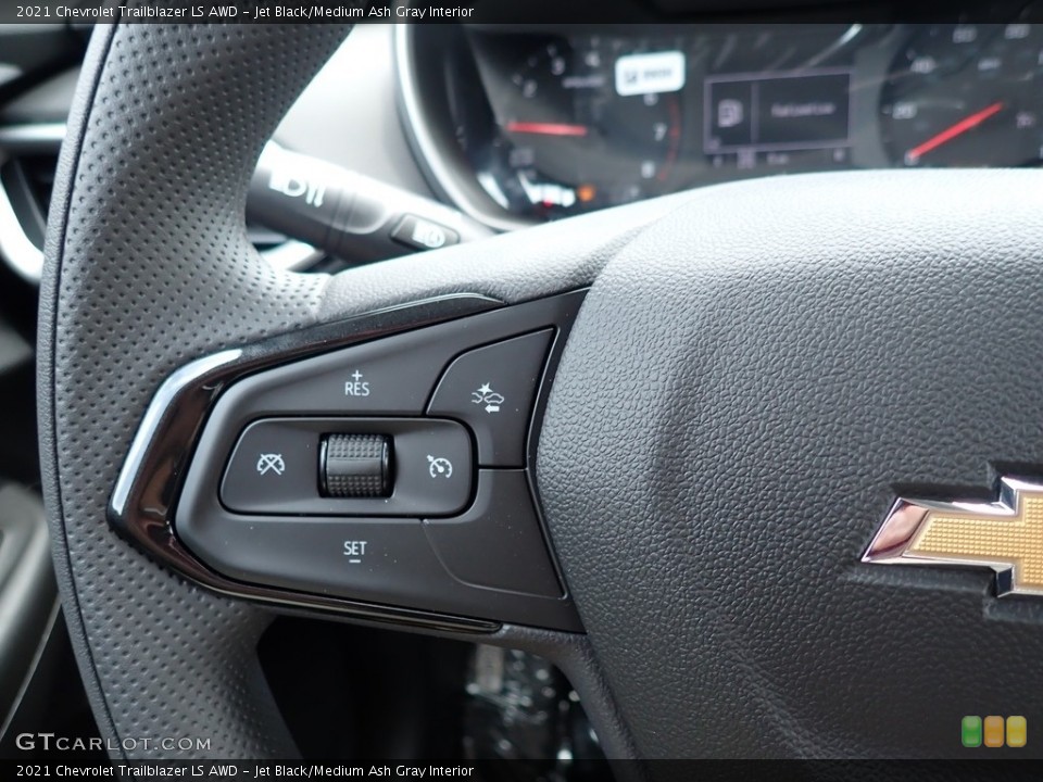 Jet Black/Medium Ash Gray Interior Steering Wheel for the 2021 Chevrolet Trailblazer LS AWD #138439929
