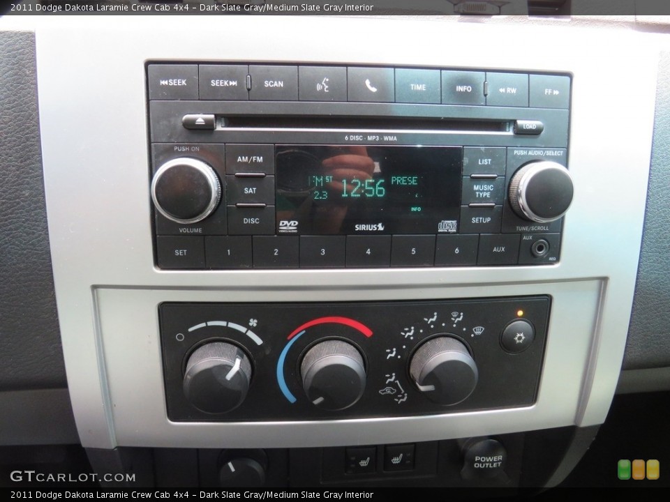 Dark Slate Gray/Medium Slate Gray Interior Controls for the 2011 Dodge Dakota Laramie Crew Cab 4x4 #138440676