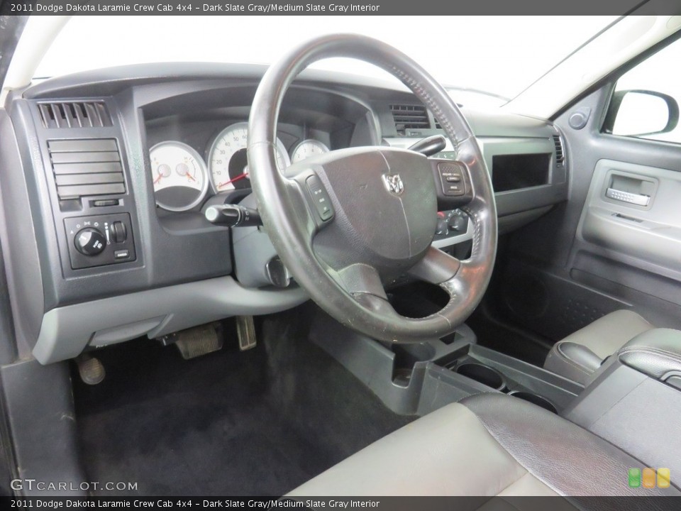 Dark Slate Gray/Medium Slate Gray Interior Photo for the 2011 Dodge Dakota Laramie Crew Cab 4x4 #138440718