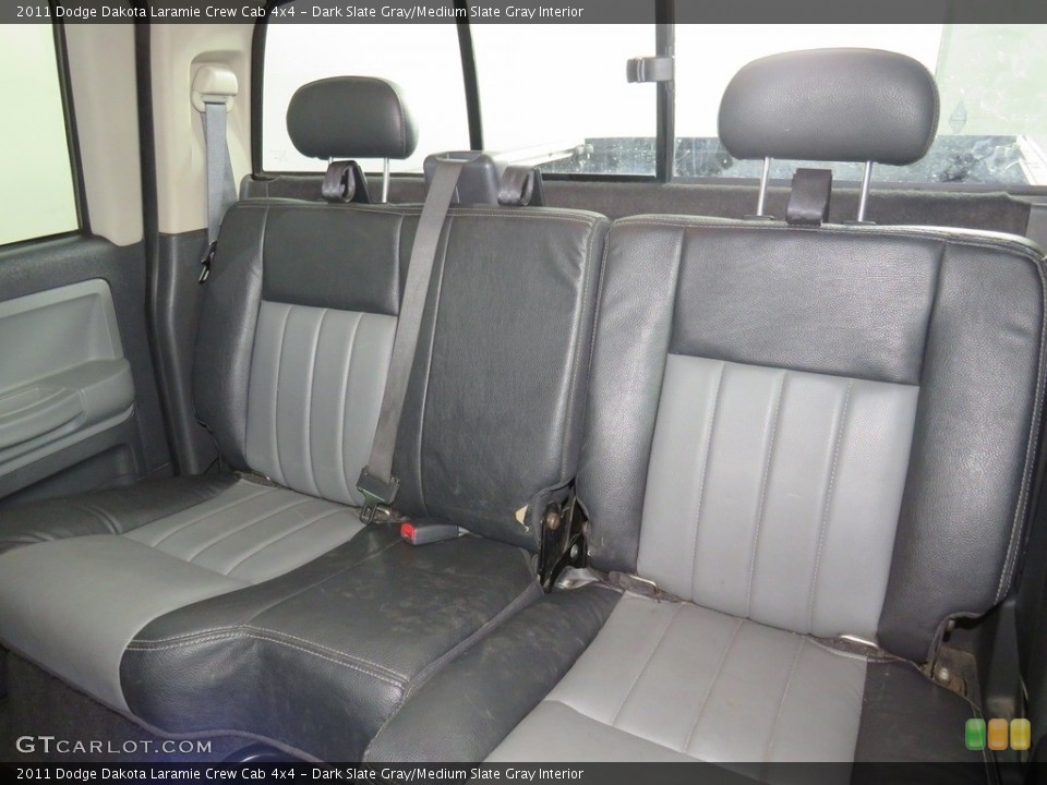 Dark Slate Gray/Medium Slate Gray Interior Rear Seat for the 2011 Dodge Dakota Laramie Crew Cab 4x4 #138440730