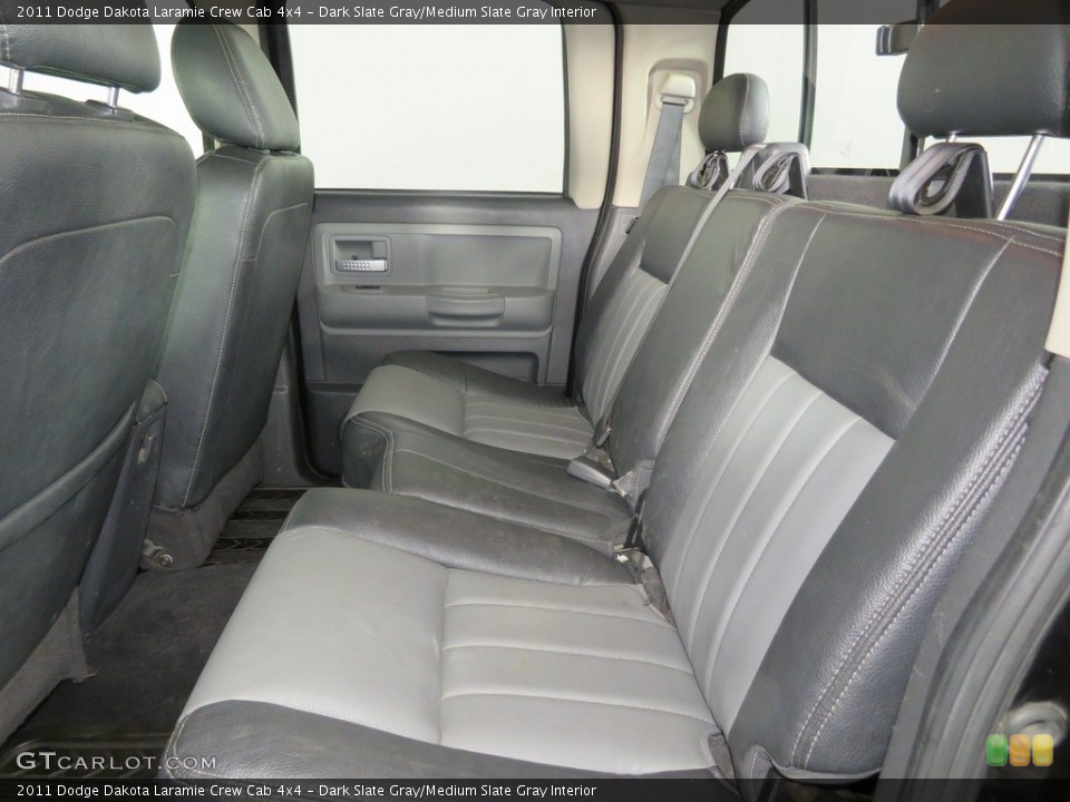 Dark Slate Gray/Medium Slate Gray Interior Rear Seat for the 2011 Dodge Dakota Laramie Crew Cab 4x4 #138440754