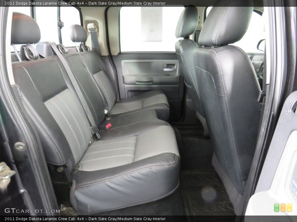 Dark Slate Gray/Medium Slate Gray Interior Rear Seat for the 2011 Dodge Dakota Laramie Crew Cab 4x4 #138440787