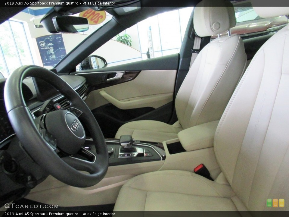 Atlas Beige Interior Front Seat for the 2019 Audi A5 Sportback Premium quattro #138440805