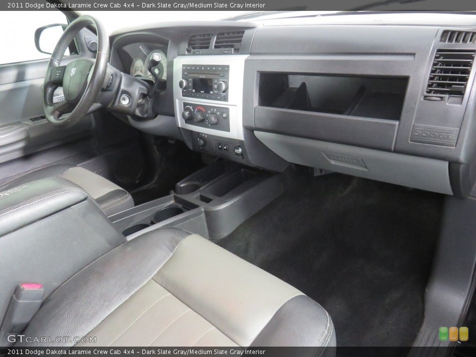 Dark Slate Gray/Medium Slate Gray Interior Dashboard for the 2011 Dodge Dakota Laramie Crew Cab 4x4 #138440824