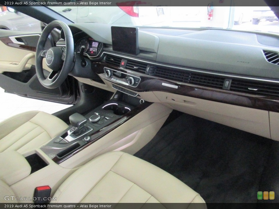 Atlas Beige Interior Dashboard for the 2019 Audi A5 Sportback Premium quattro #138440850