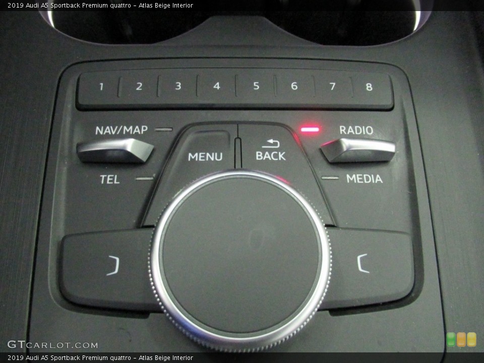 Atlas Beige Interior Controls for the 2019 Audi A5 Sportback Premium quattro #138440970