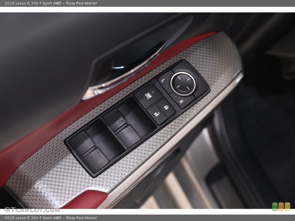 Rioja Red Interior Controls for the 2016 Lexus IS 300 F Sport AWD #138445214