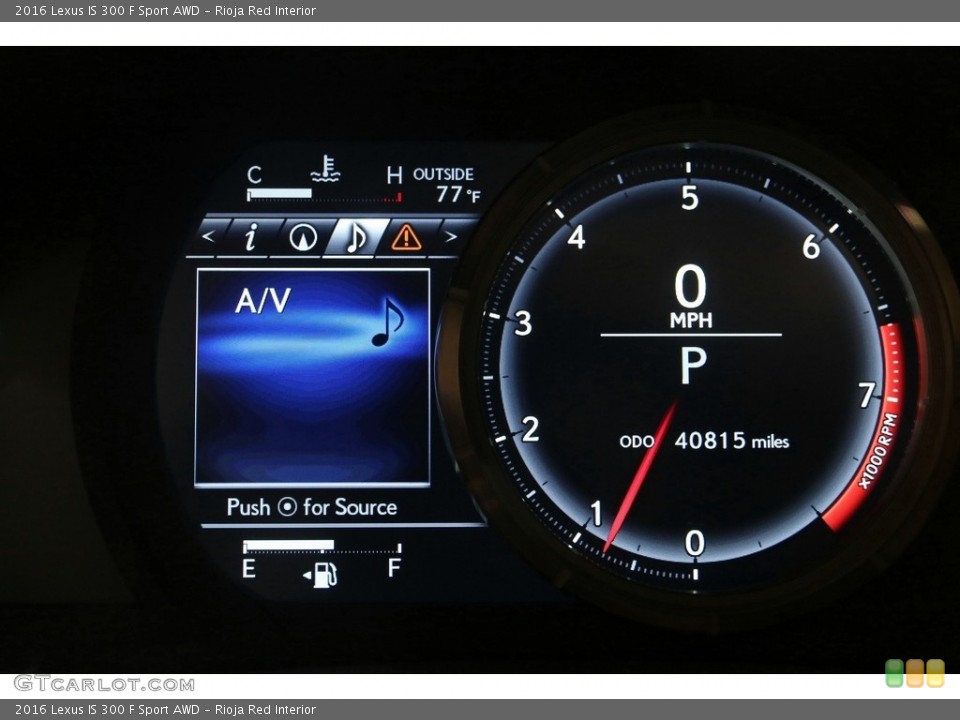 Rioja Red Interior Gauges for the 2016 Lexus IS 300 F Sport AWD #138445304