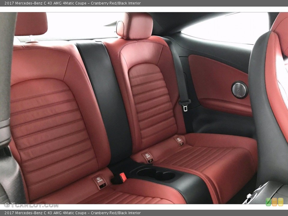 Cranberry Red/Black Interior Rear Seat for the 2017 Mercedes-Benz C 43 AMG 4Matic Coupe #138451538