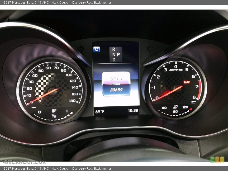 Cranberry Red/Black Interior Gauges for the 2017 Mercedes-Benz C 43 AMG 4Matic Coupe #138451739