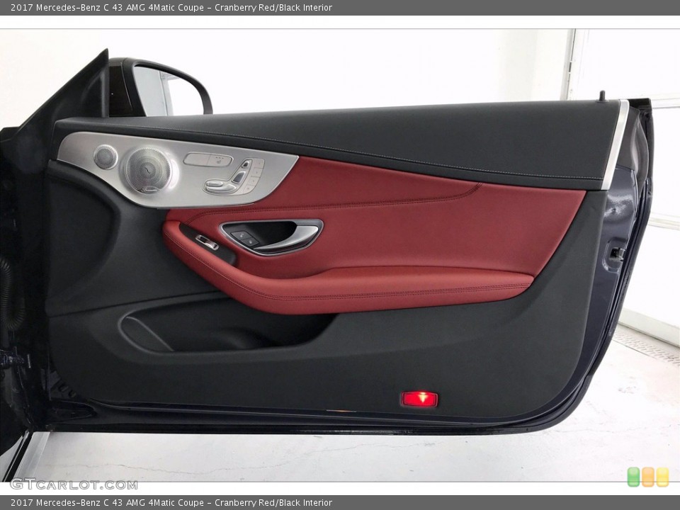 Cranberry Red/Black Interior Door Panel for the 2017 Mercedes-Benz C 43 AMG 4Matic Coupe #138452015