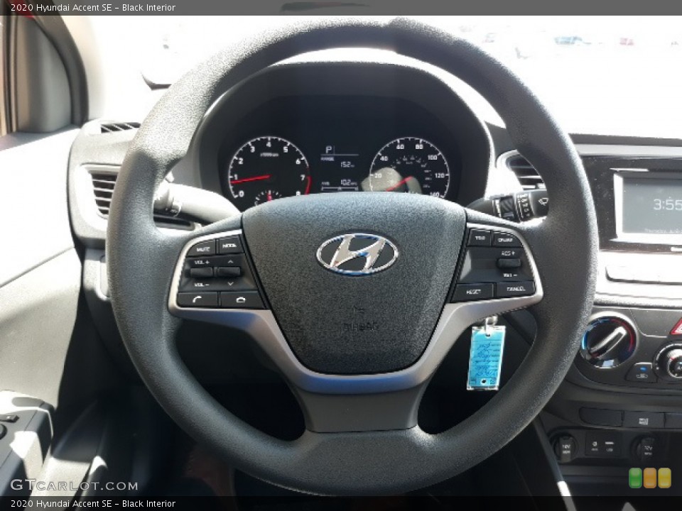 Black Interior Steering Wheel for the 2020 Hyundai Accent SE #138454409
