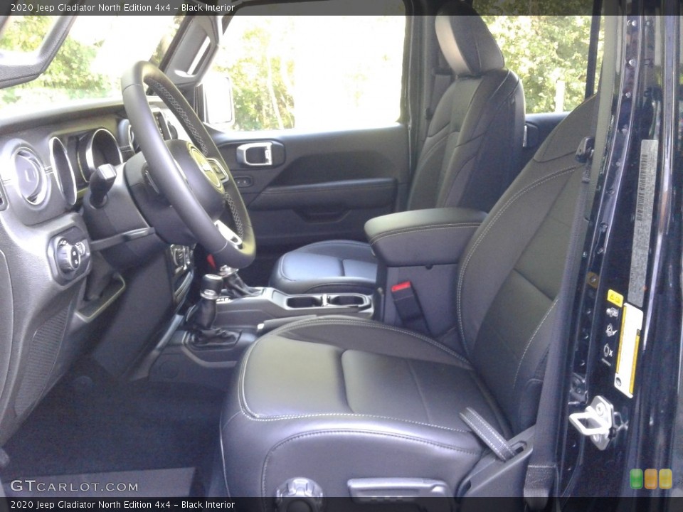 Black Interior Front Seat for the 2020 Jeep Gladiator North Edition 4x4 #138454442