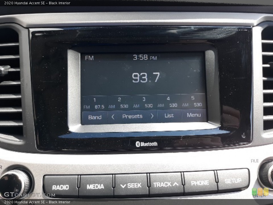 Black Interior Controls for the 2020 Hyundai Accent SE #138454583