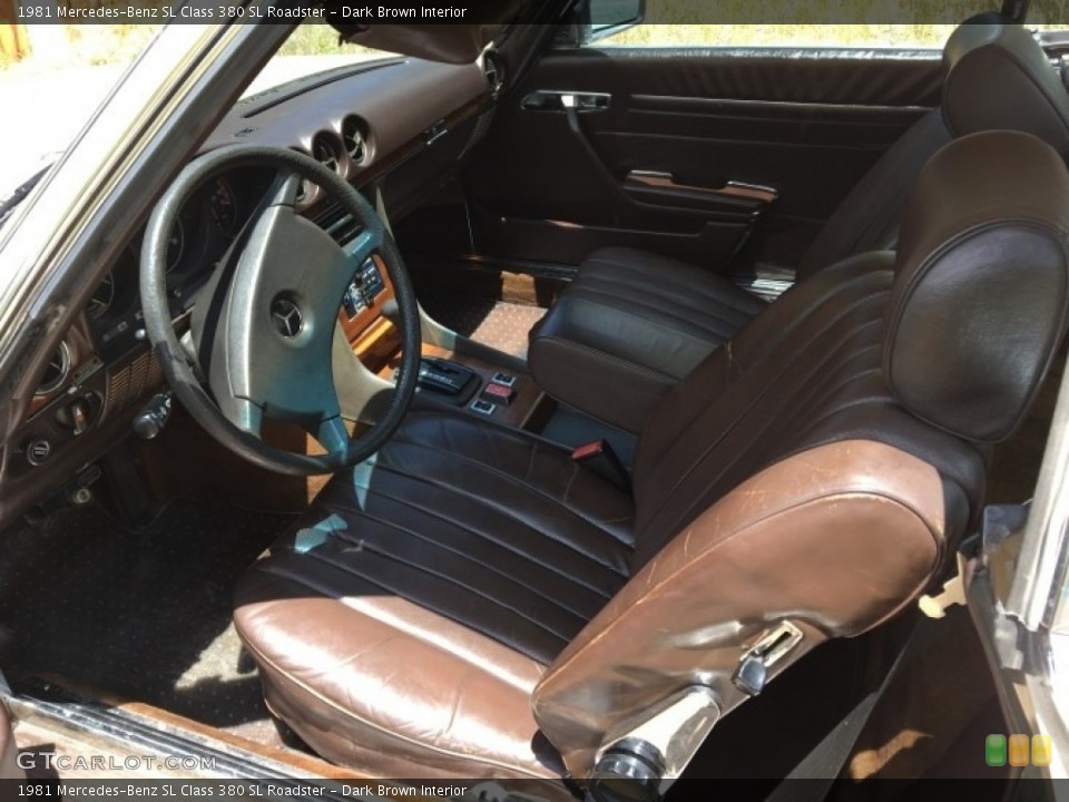 Dark Brown Interior Photo for the 1981 Mercedes-Benz SL Class 380 SL Roadster #138455444