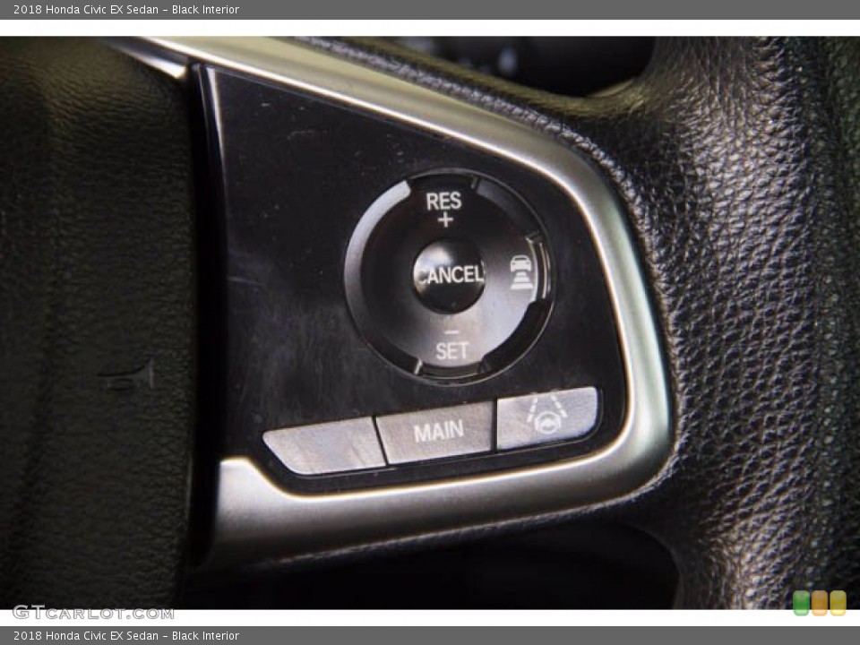 Black Interior Steering Wheel for the 2018 Honda Civic EX Sedan #138457610