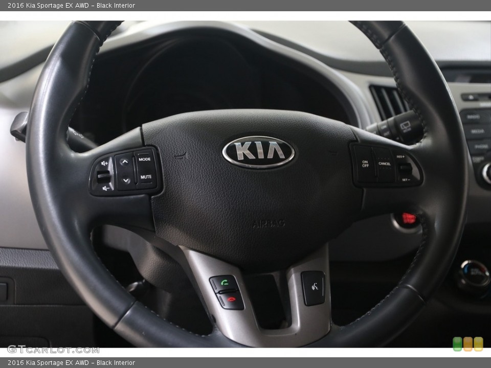 Black Interior Steering Wheel for the 2016 Kia Sportage EX AWD #138460886