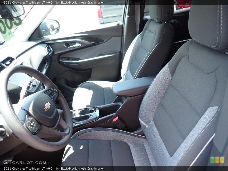 Jet Black/Medium Ash Gray Interior Front Seat for the 2021 Chevrolet Trailblazer LT AWD #138464642