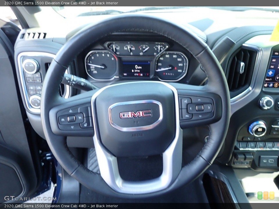 Jet Black Interior Steering Wheel for the 2020 GMC Sierra 1500 Elevation Crew Cab 4WD #138468170