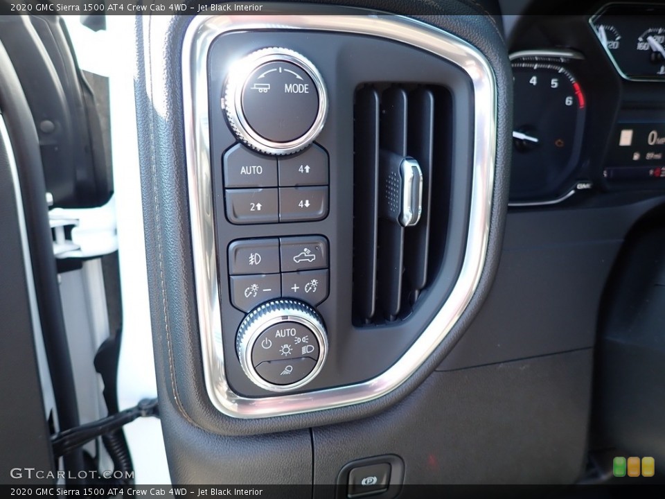 Jet Black Interior Controls for the 2020 GMC Sierra 1500 AT4 Crew Cab 4WD #138470882