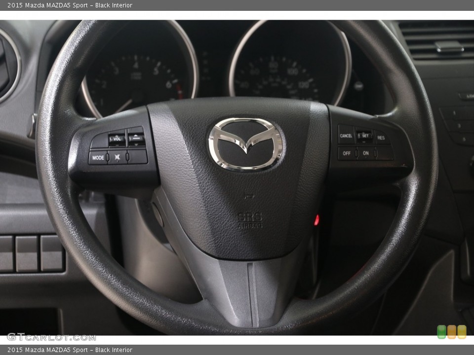 Black Interior Steering Wheel for the 2015 Mazda MAZDA5 Sport #138475919