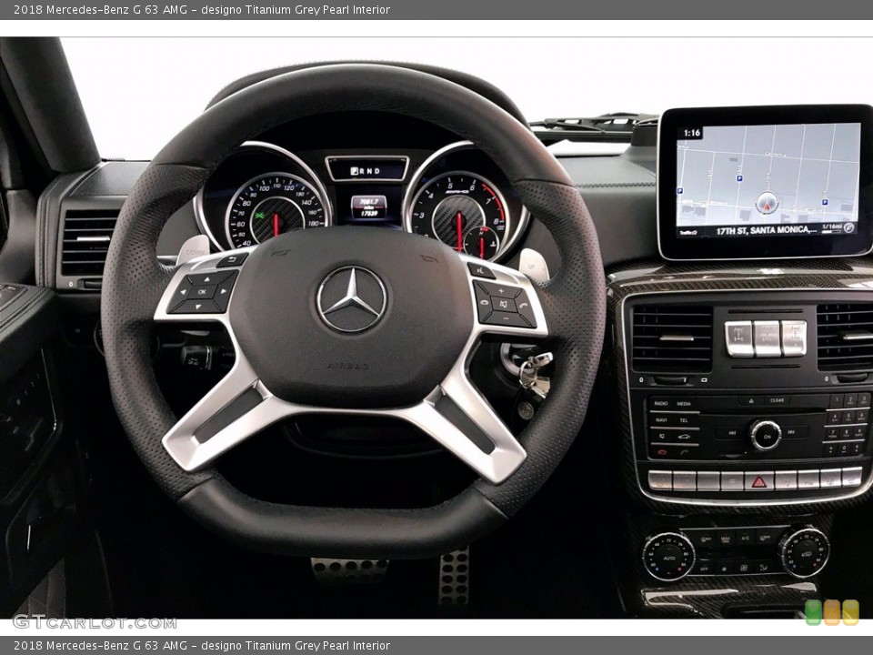 designo Titanium Grey Pearl Interior Steering Wheel for the 2018 Mercedes-Benz G 63 AMG #138477146