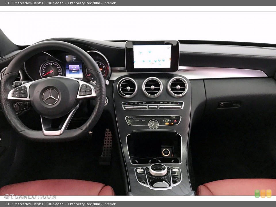 Cranberry Red/Black Interior Dashboard for the 2017 Mercedes-Benz C 300 Sedan #138477389