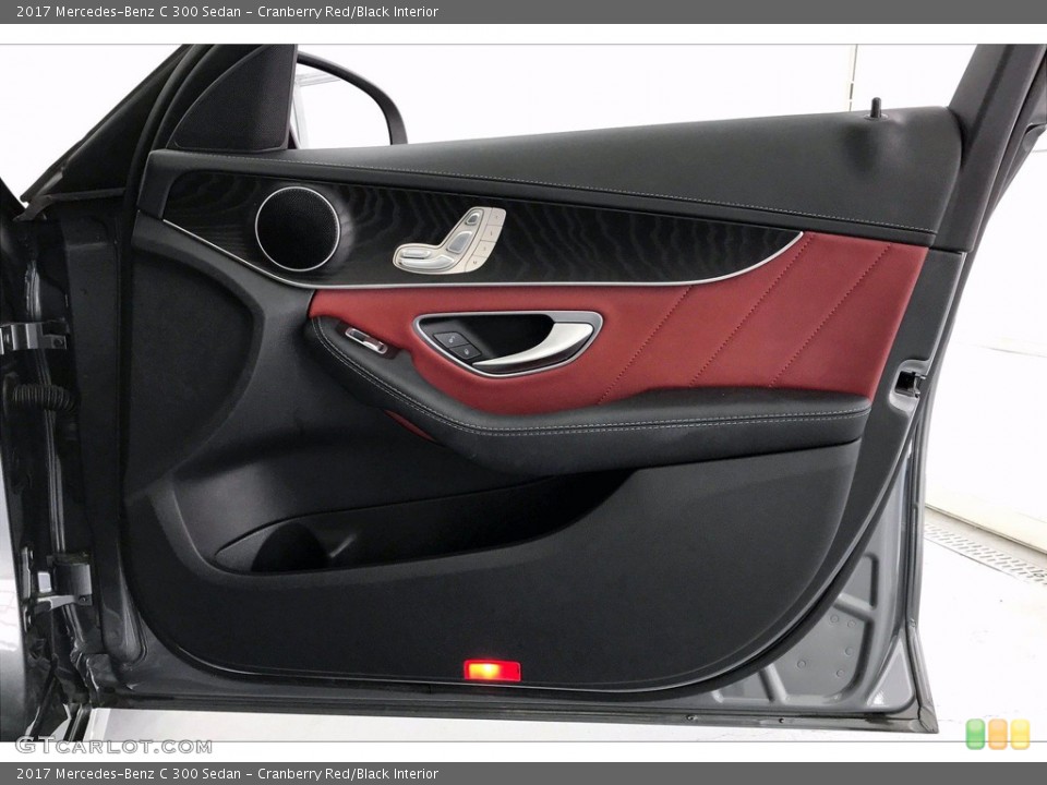 Cranberry Red/Black Interior Door Panel for the 2017 Mercedes-Benz C 300 Sedan #138477428