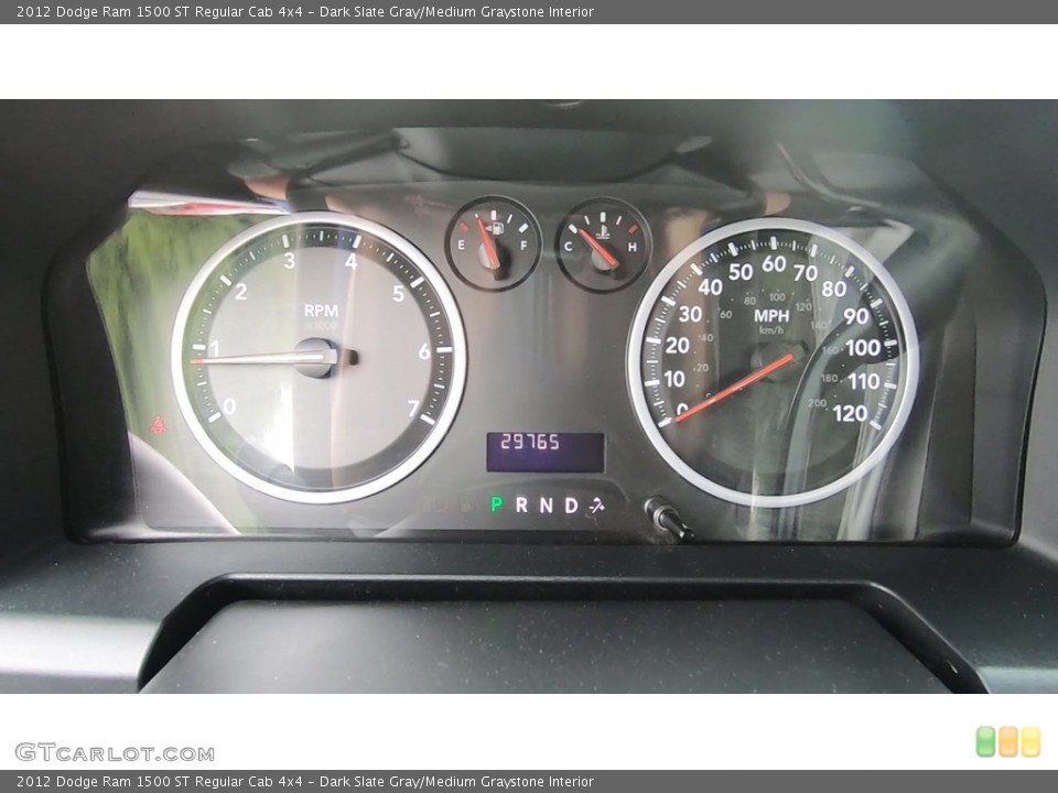 Dark Slate Gray/Medium Graystone Interior Gauges for the 2012 Dodge Ram 1500 ST Regular Cab 4x4 #138478005