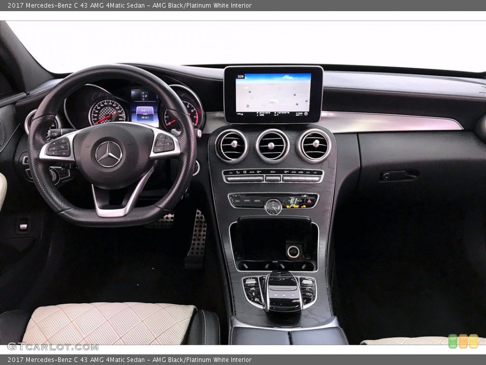 AMG Black/Platinum White Interior Dashboard for the 2017 Mercedes-Benz C 43 AMG 4Matic Sedan #138483415