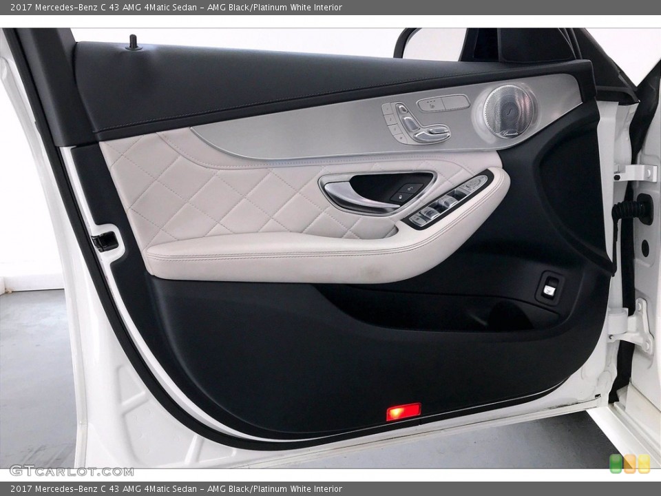 AMG Black/Platinum White Interior Door Panel for the 2017 Mercedes-Benz C 43 AMG 4Matic Sedan #138483649