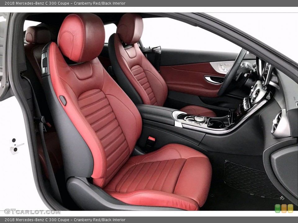Cranberry Red/Black Interior Front Seat for the 2018 Mercedes-Benz C 300 Coupe #138484411