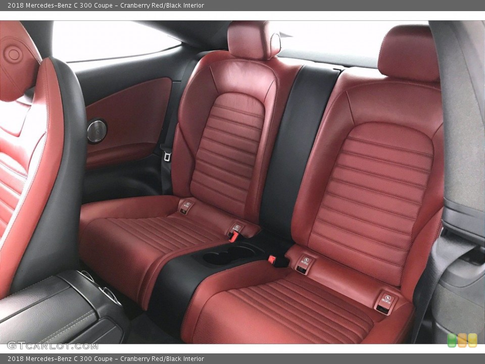 Cranberry Red/Black Interior Rear Seat for the 2018 Mercedes-Benz C 300 Coupe #138484509