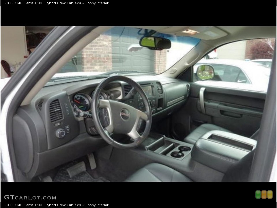 Ebony Interior Photo for the 2012 GMC Sierra 1500 Hybrid Crew Cab 4x4 #138491787